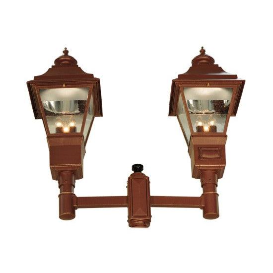 2nd Ave Lighting Carefree 46" Long 2 Lantern Outdoor Street Lamp in Rustic Bronze