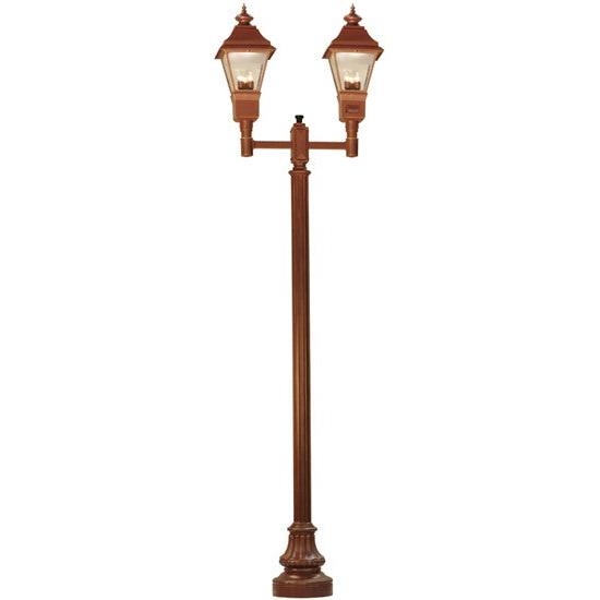 2nd Ave Lighting Carefree 46" Long 2 Lantern Outdoor Street Lamp in Rustic Bronze