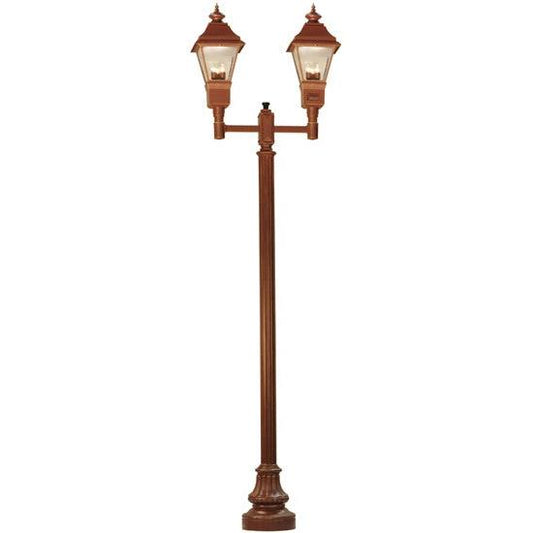 2nd Ave Lighting Carefree 46" Long 2 Lantern Outdoor Street Lamp in Rustic Bronze