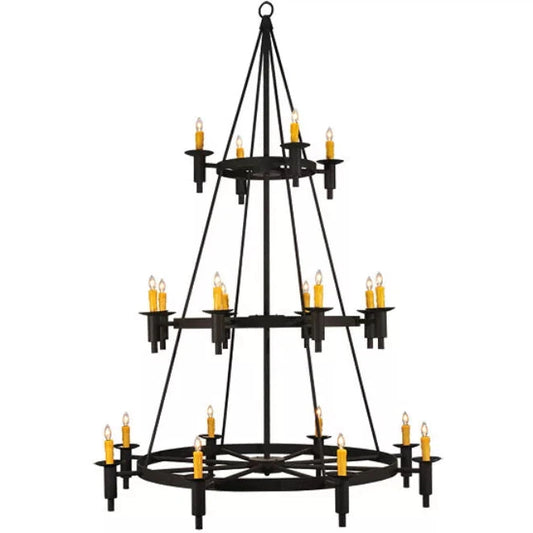 2nd Ave Lighting Carella 60" 20-Light 3-Tier Dark Roast Chandelier