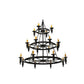 2nd Ave Lighting Carella 60" 20-Light E12 Base Dark Roas 3-Tier Chandelier