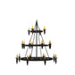 2nd Ave Lighting Carella 60" 20-Light E12 Base Dark Roas 3-Tier Chandelier