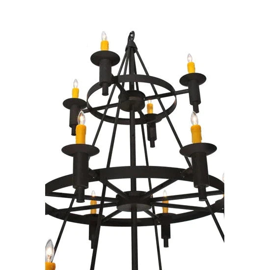 2nd Ave Lighting Carella 60" 20-Light E12 Base Dark Roas 3-Tier Chandelier
