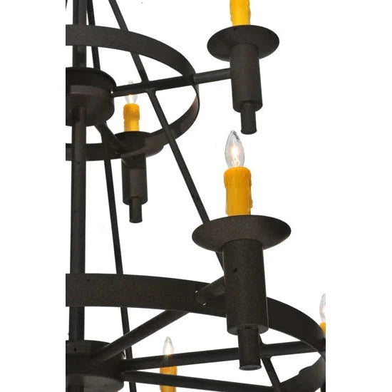 2nd Ave Lighting Carella 60" 20-Light E12 Base Dark Roas 3-Tier Chandelier