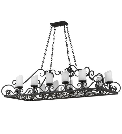 2nd Ave Lighting Carlotta 66" Long 12 LT Oblong Chandelier in Smoke Finish