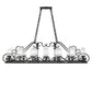 2nd Ave Lighting Carlotta 66" Long 12 LT Oblong Chandelier in Smoke Finish