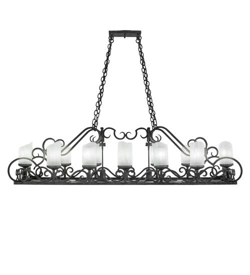 2nd Ave Lighting Carlotta 66" Long 12 LT Oblong Chandelier in Smoke Finish