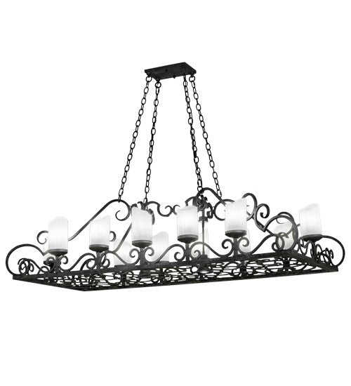 2nd Ave Lighting Carlotta 66" Long 12 LT Oblong Chandelier in Smoke Finish