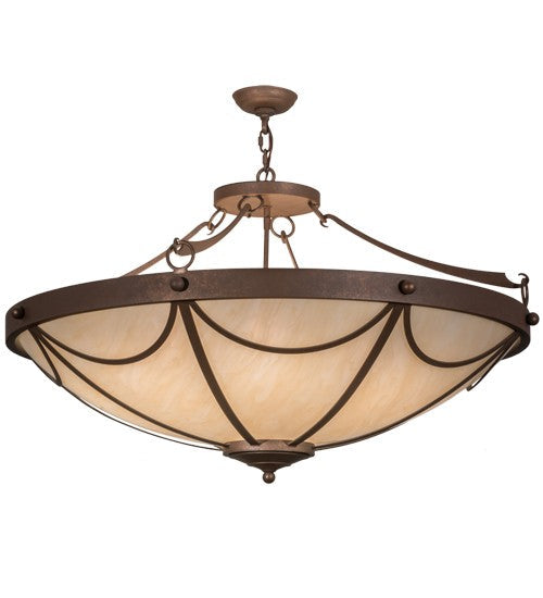 2nd Ave Lighting Carousel 42" Inverted Pendant in Antique Rust Finish