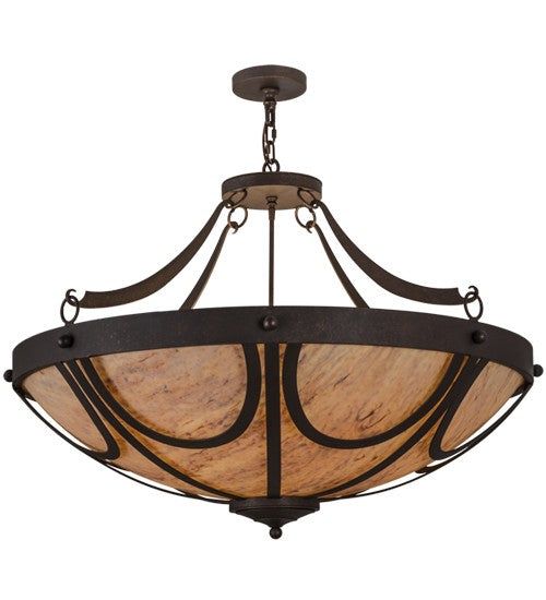 2nd Ave Lighting Carousel 42" Inverted Pendant in Gilded Tobacco Finish