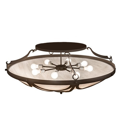 2nd Ave Lighting Carousel 42" Wide Semi-Flushmount in Wrought Iron Finish