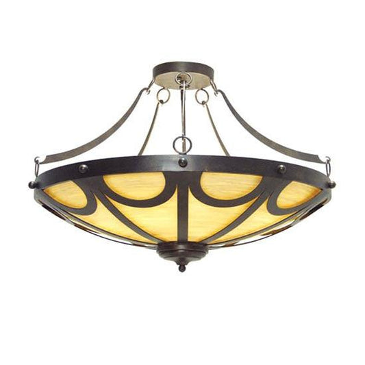 2nd Ave Lighting Carousel 60" Frosted White Glass Gilded Tobacco Pendant Light