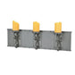 2nd Ave Lighting Carpathian 31" Wide 3 Light Vanity Wall Sconce In Wrought Iron Finish