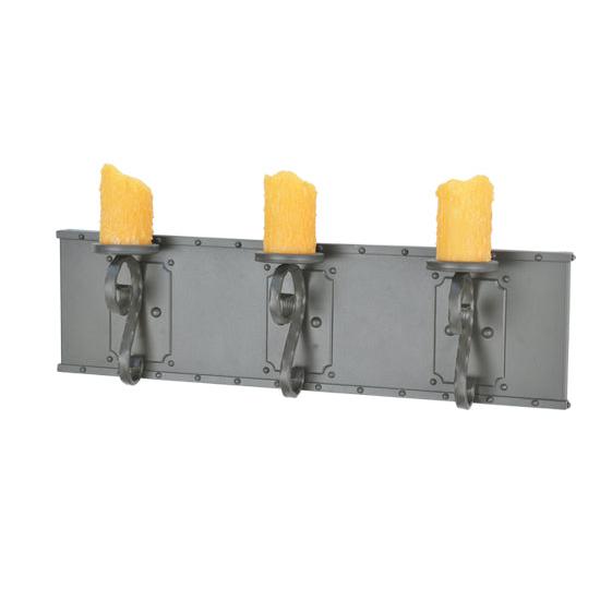 2nd Ave Lighting Carpathian 31" Wide 3 Light Vanity Wall Sconce In Wrought Iron Finish