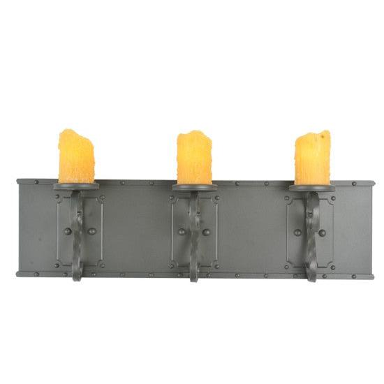 2nd Ave Lighting Carpathian 31" Wide 3 Light Vanity Wall Sconce In Wrought Iron Finish