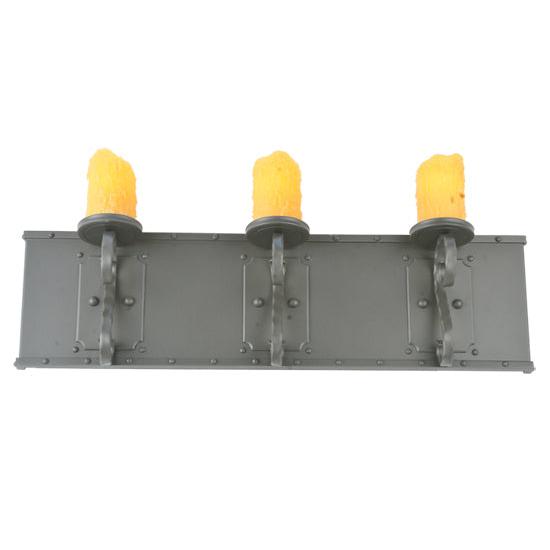 2nd Ave Lighting Carpathian 31" Wide 3 Light Vanity Wall Sconce In Wrought Iron Finish