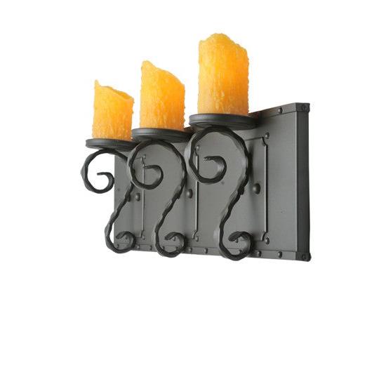 2nd Ave Lighting Carpathian 31" Wide 3 Light Vanity Wall Sconce In Wrought Iron Finish