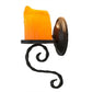2nd Ave Lighting Carpathian 5.5" Wide Wall Sconce in Wrought Iron Finish