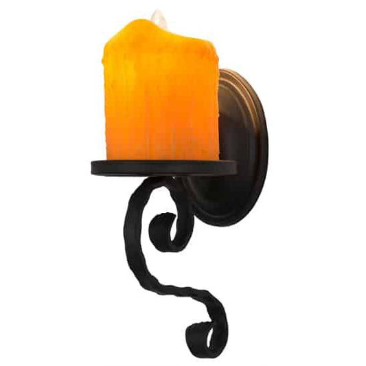 2nd Ave Lighting Carpathian 5.5" Wide Wall Sconce in Wrought Iron Finish
