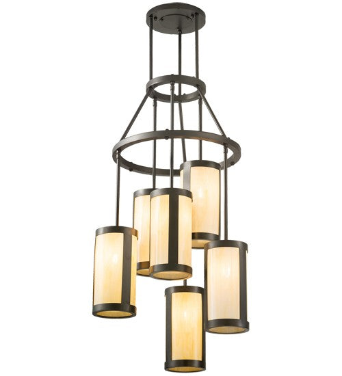 2nd Ave Lighting Cartier 24" Wide 6 Light Chandelier in Oil Rubbed Bronze