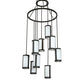 2nd Ave Lighting Cartier 35" Wide 9 Light Chandelier in Wrought Iron Finish