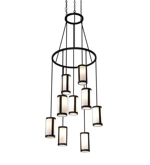 2nd Ave Lighting Cartier 35" Wide 9 Light Chandelier in Wrought Iron Finish