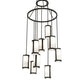 2nd Ave Lighting Cartier 35" Wide 9 Light Chandelier in Wrought Iron Finish