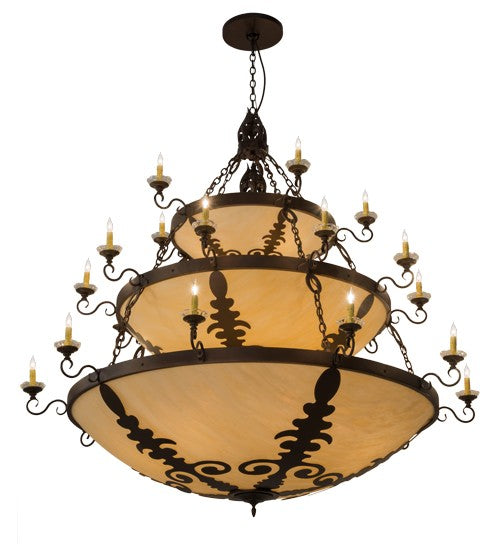2nd Ave Lighting Castellum 72" Wide 3 Tier Chandelier in Mahogany Bronze