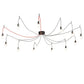 2nd Ave Lighting Castiliolite 120" Wide 12 Light Pendant in Solar Black