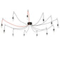 2nd Ave Lighting Castiliolite 120" Wide 12 Light Pendant in Solar Black