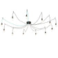 2nd Ave Lighting Castiliolite 120" Wide 12 Light Pendant in Solar Black Finish