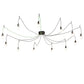 2nd Ave Lighting Castiliolite 120" Wide 12 Light Pendant in Solar Black Finish