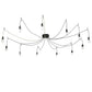 2nd Ave Lighting Castiliolite 120" Wide 12 Light Pendant in Solar Black Finish