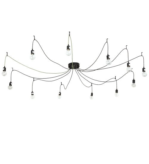 2nd Ave Lighting Castiliolite 120" Wide 12 Light Pendant in Solar Black Finish