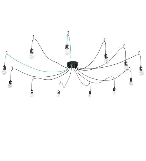 2nd Ave Lighting Castiliolite 120" Wide 12 Light Pendant in Solar Black Finish