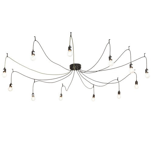 2nd Ave Lighting Castiliolite 120" Wide 12 Light Pendant in Solar Black Finish