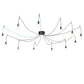 2nd Ave Lighting Castiliolite 120" Wide 12 Light Pendant in Solar Black Finish
