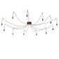 2nd Ave Lighting Castiliolite 120" Wide 12 Light Pendant in Solar Black