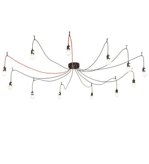 2nd Ave Lighting Castiliolite 120" Wide 12 Light Pendant in Solar Black