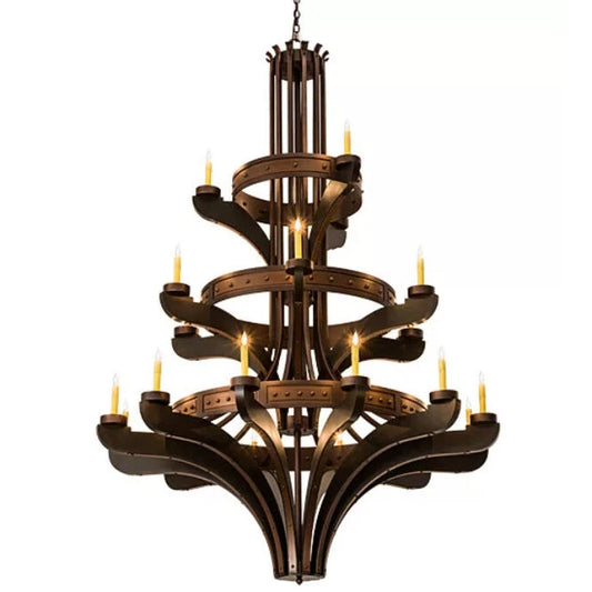 2nd Ave Lighting Castilla 62" 21-Light 3 -Tier Mahogany Bronze Chandelier