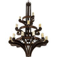 2nd Ave Lighting Castilla Jadestone 62" Wide Three Tier 21 Light Chandelier in Mahogany Bronze