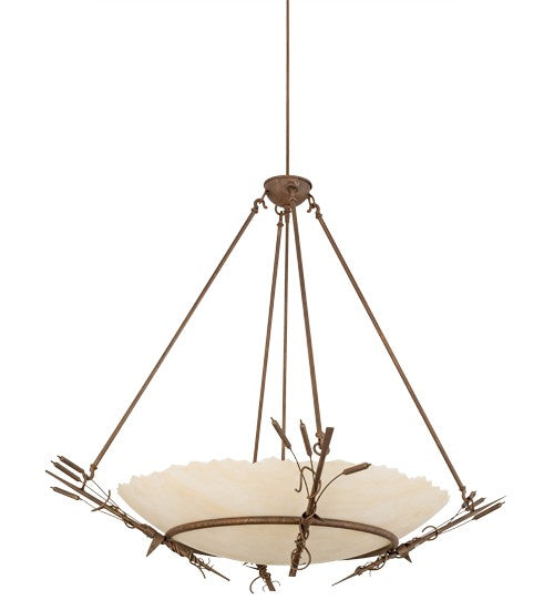 2nd Ave Lighting Cattail 48" Inverted Pendant in Cortez Gold Finish