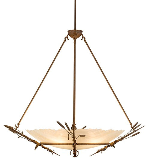 2nd Ave Lighting Cattail 48" Inverted Pendant in Cortez Gold Finish