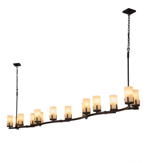 2nd Ave Lighting Cero 118" Long 14 Light Oblong Chandelier in Mahogany Bronze Finish