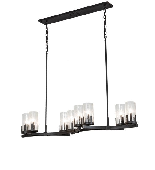 2nd Ave Lighting Cero 52" Long 8 Light Chandelier in Wrought Iron Finish