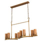 2nd Ave Lighting Cero 52" Long 8 Light Oblong Chandelier in Autumn Leaf Finish