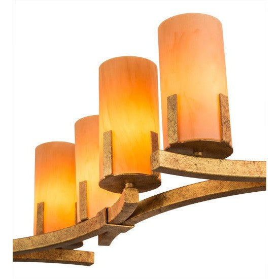 2nd Ave Lighting Cero 52" Long 8 Light Oblong Chandelier in Autumn Leaf Finish