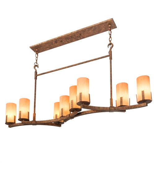 2nd Ave Lighting Cero 52" Long 8 Light Oblong Chandelier in Autumn Leaf Finish