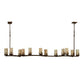 2nd Ave Lighting Cero 96" Long 12 Light Oblong Chandelier in Rustic Iron Finish