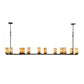 2nd Ave Lighting Cero 96" Long 12 Light Oblong Chandelier in Rustic Iron Finish